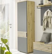 Predsieňová šatníková skriňa Milan, dub artisan/šedá%