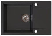 Sink Quality Sink55, kuchynský granitový drez 680x460x215 mm, čierna, SKQ-SINK.C.1KDO