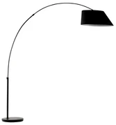 Čierna stojacia lampa Zuiver Arc
