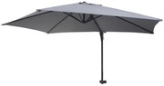 Nástenný slnečník Casoria 3 m polyester hliník/oceľ - sivá