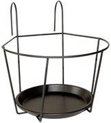 Závesný stojan na kvety GEOMETRY 18x17 cm čierny