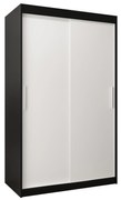 Šatníková skriňa 120 cm Toki (Čierna matná + Biela matná). Vlastná spoľahlivá doprava až k Vám domov. 1064807