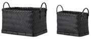 Bloomingville Úložný kôš Carmil Black Seagrass Menší