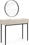 Toaletný stolík Nicole so zrkadlom 60 cm - kašmírová / čierna