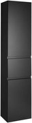 Aqualine Aqualine, ALTAIR vysoká skrinka s košom 40x184x31cm, čierna mat, ľavá, AI685L