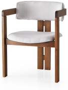 Jedálenská stolička CO z masívu béžová/orech