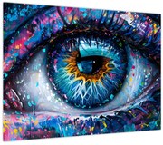Obraz - Maľba oka (70x50 cm)