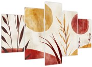 Obraz - Rastliny a kruhy (150x105 cm)