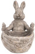 Dekorácia cementový kvetináč králik so šatkou - 20*24*31 cm