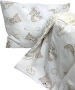 INTERMEDIC SK Set Intermedic do kočíka Teddy Hnedá/minky béžová 100x75/40x30 cm