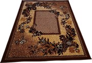 Hnedý koberec Shiraz BCF Mriezka – klasický vzor do interiéru Rozmer: 50x80 cm