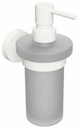 Sapho XR101W X-Round White dávkovač mydla 230 ml, mliečne sklo/biela