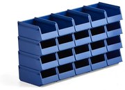 Plastové boxy AJ 9000, séria-75, 170x105x75 mm, 20 ks, modrá