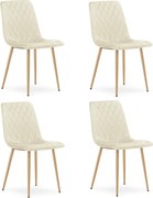 Set 4 kresiel TURIN - béžový zamat
