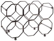 Sivý kovový skladací držiak na víno PT LIVING Honeycomb