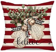 Vianočná obliečka na vankúš BELIEVE 45x45 cm, červená