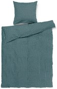 Zelené/modré krepové obliečky na jednolôžko 140x200 cm Bæk&Bølge – JUNA
