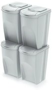 Kôš na triedený odpad Sortibox 35 l, 4 ks, popolavo sivá