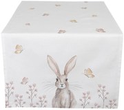 Bavlnený behúň na stôl s motívom zajačikov Rustic Easter Bunny - 50 * 140 cm