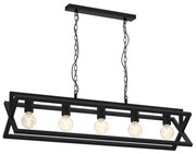 Luster na reťazi ARNOLD 5xE27/60W/230V čierna