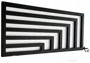 Regnis Kreon Zenit, vykurovacie teleso 1200x550 mm pre elektrickú vykurovaciu tyč, 630W, čierna matná, KZ120/55/BLACK/VYKUROVACIATYC