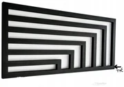 Regnis Kreon Zenit, vykurovacie teleso 1200x550 mm pre elektrickú vykurovaciu tyč, 630W, čierna matná, KZ120/55/BLACK/VYKUROVACIATYC