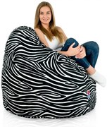 Sedací vak BAG Sako Design Zebra Veľkosť: XXL