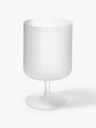 Ručne fúkané reliéfne poháre na víno Ripple, 2 ks