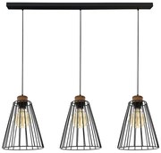 Spot-Light DO19319304 - Luster na lanku ORAZIO 3xE27/60W/230V borovica