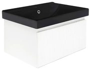 Kúpeľňová skrinka s umývadlom SAT Evolution 58x30x45 cm biela mat SATEVO60WMU1MB