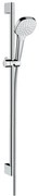 Hansgrohe Croma Select E, sprchová sada 1 jet EcoSmart 9 l/min so sprchovou tyčou 90 cm, biela/chrómová, HAN-26595400