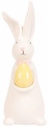 Veľkonočná dekorácia Zajačik so žltým vajíčkom, 8 x 7 x 19 cm
