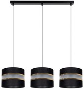 Luster na lanku CORAL 3xE27/60W/230V čierna