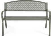 Kaki kovová záhradná lavica Lizette – Bizzotto