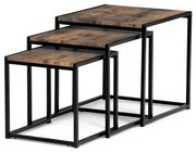 Súrpava konferenčných stolíkov, staré drevo, 3 ks