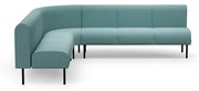 Pohovka VARIETY, 90° vnútorný oblúk, látka Pod CS, tyrkysová