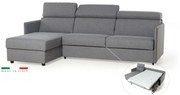 Rohová rozkladacia sedacia súprava na každodenné spanie TAVOLA MINI, sivá (penelope 22), 140
