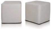 Sedací vak taburetka Block kocka krémová ekokoža TiaHome