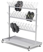 Stojan na topánky, šedý, 1060x540x1200mm