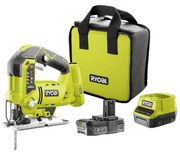 AKU píla priamočiara - RYOBI R18JS-120S; 18 V; ONE+ (1x batéria 2,0 Ah + nabíjačka)