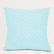 Biante Detská obliečka na vankúš Minky 3D bodky MKP-013 Ľadová modrá 30 x 50 cm