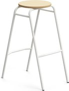 Barová stolička ALTUS, výška 790 mm, biela/breza