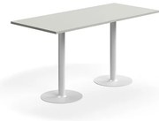 Barový stôl VERTICUS, 1800x800x900 mm, svetlošedá/biela
