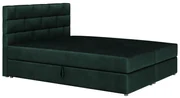Manželská posteľ Boxspring 140x200 cm Waller Comfort (tmavozelená) (s roštom a matracom). Akcia -20%. Vlastná spoľahlivá doprava až k Vám domov. 1056363
