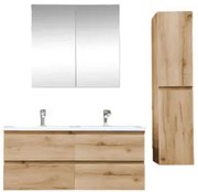 Kúpeľňová skrinka s umývadlom SAT B-Way 119x50x45 cm dub mat KSETBWAY24