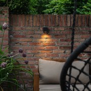 Inteligentné vonkajšie nástenné svietidlo čierne IP65 vrátane Wifi GU10 50mm - Baleno