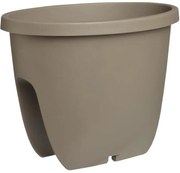 Truhlík Balconia na zábradlie plast hnedosivý 30 cm