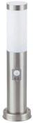 Rabalux 8267 - Vonkajšia lampa so senzorom INOX TORCH 1xE27/25W IP44