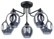 Sollux SL.1145 - Luster na tyči FILLAN 5xE27/60W/230V čierna