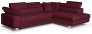 Rohová sedacia súprava s funkciou spania FREDO pravá Červená